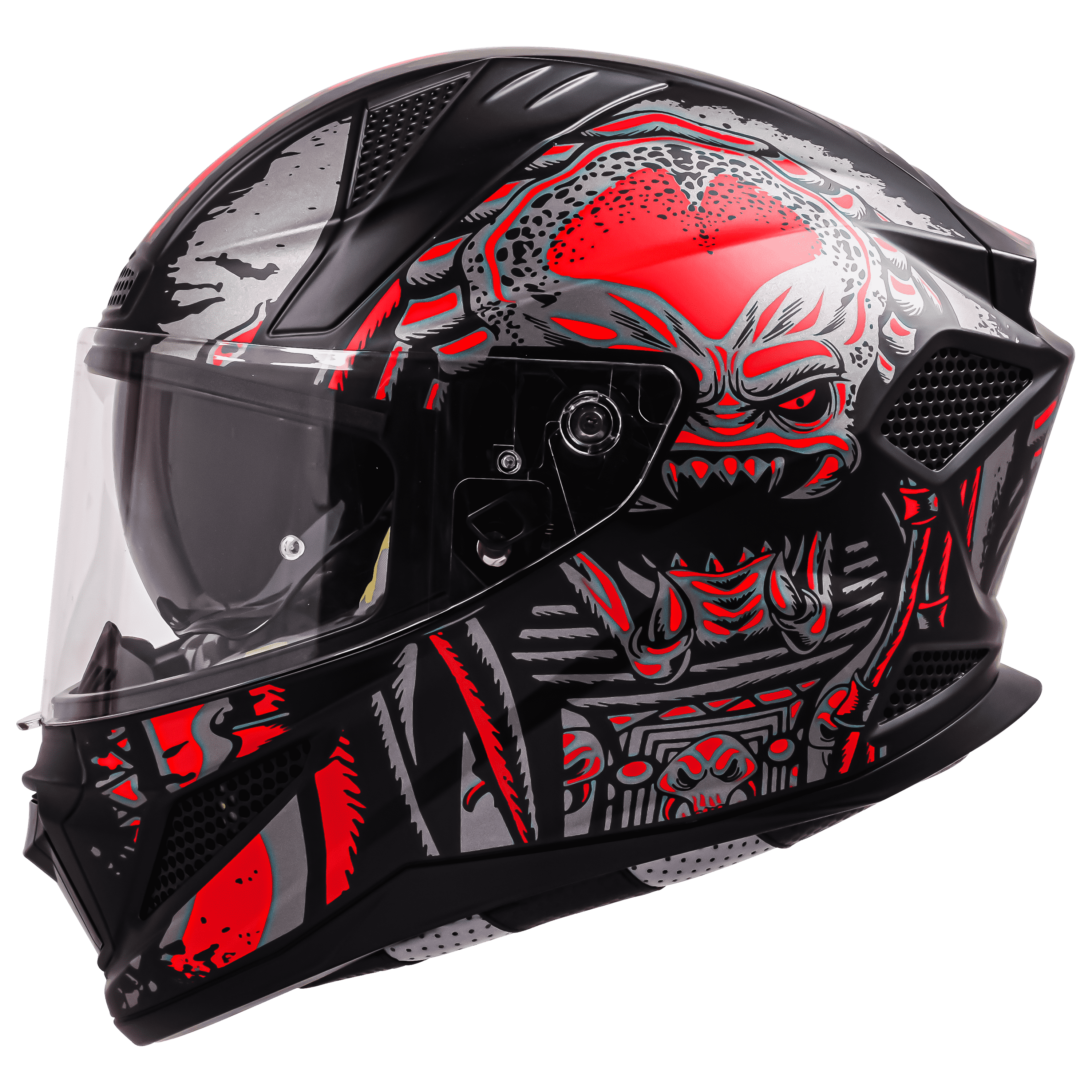 SBH-25 ISS PREDATOR GLOSSY BLACK WITH RED